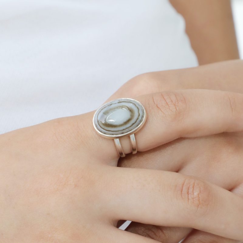 bague argent agate-souliman