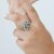 bague argent pierre de lune brute