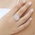 bague argent rond quartz rose