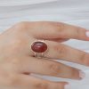 bague argent simple cornaline