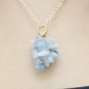 collier raisin aigue marine