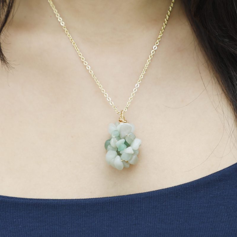 collier raisin aventurine verte