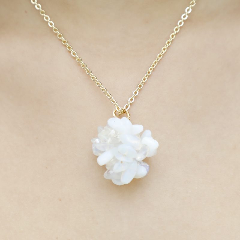 collier raisin cristal de roche